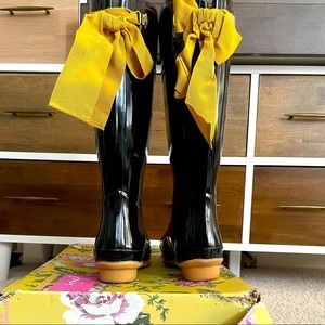 Joules Rainboots - yellow ribbon- 10US/8UK